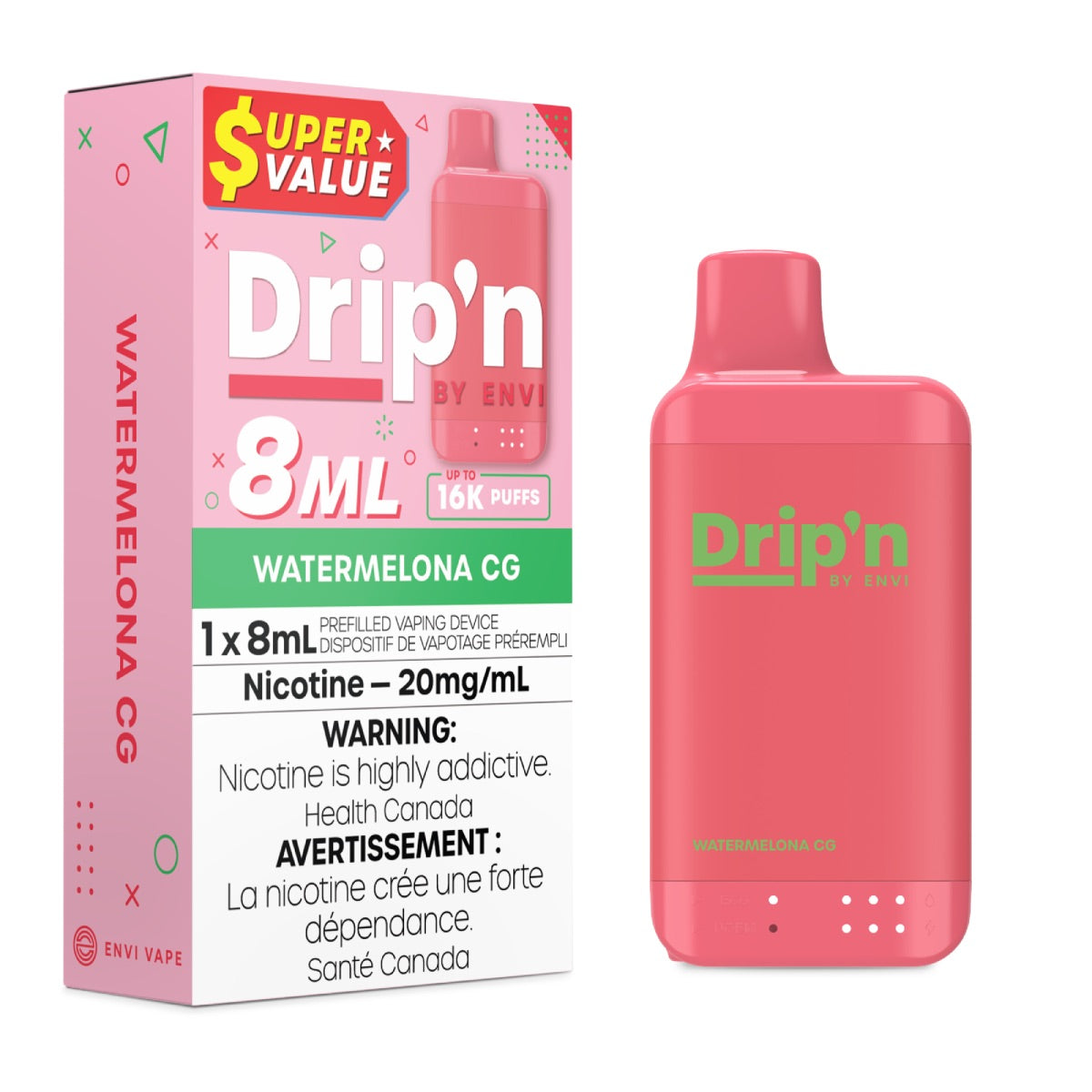 Dripn Envi 8ml 16k watermelon CG*