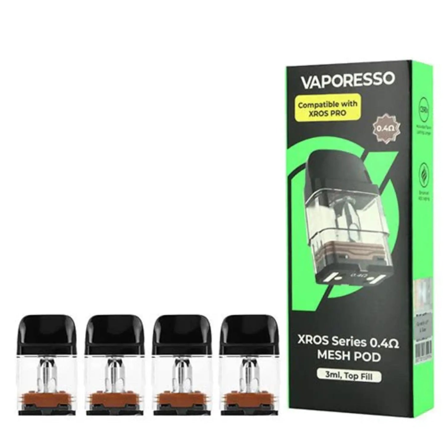 Vaporesso XROS pods (4 pack) 0.4 OHM Corex 2.0 (3ml)