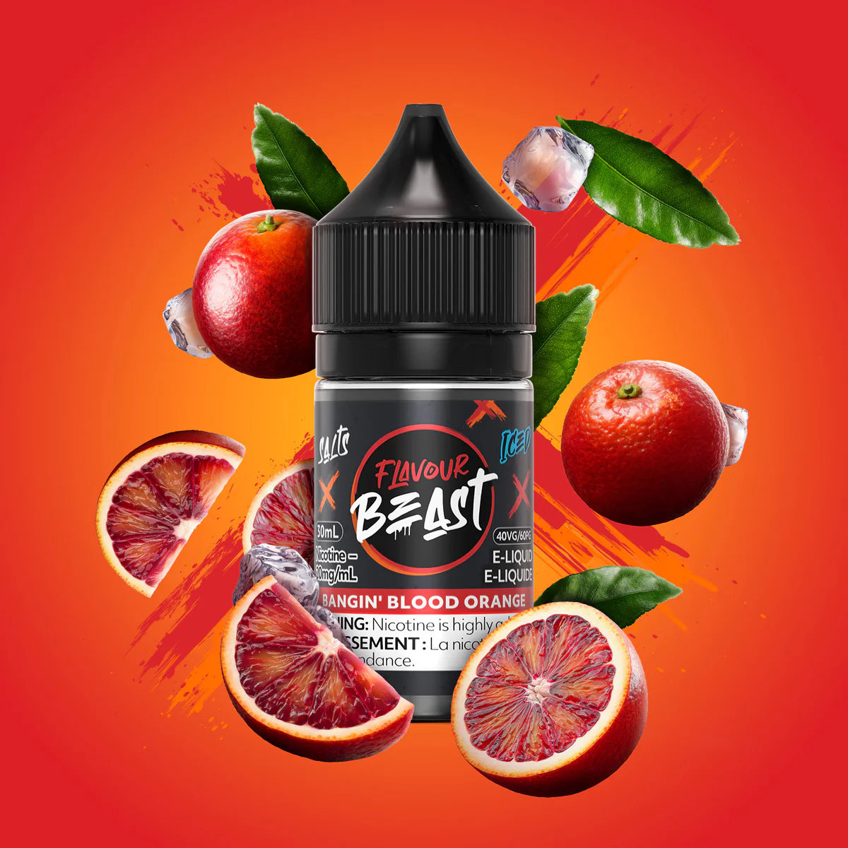 Flavour beast E liquid 20mg 30ml Bangin blood orange*