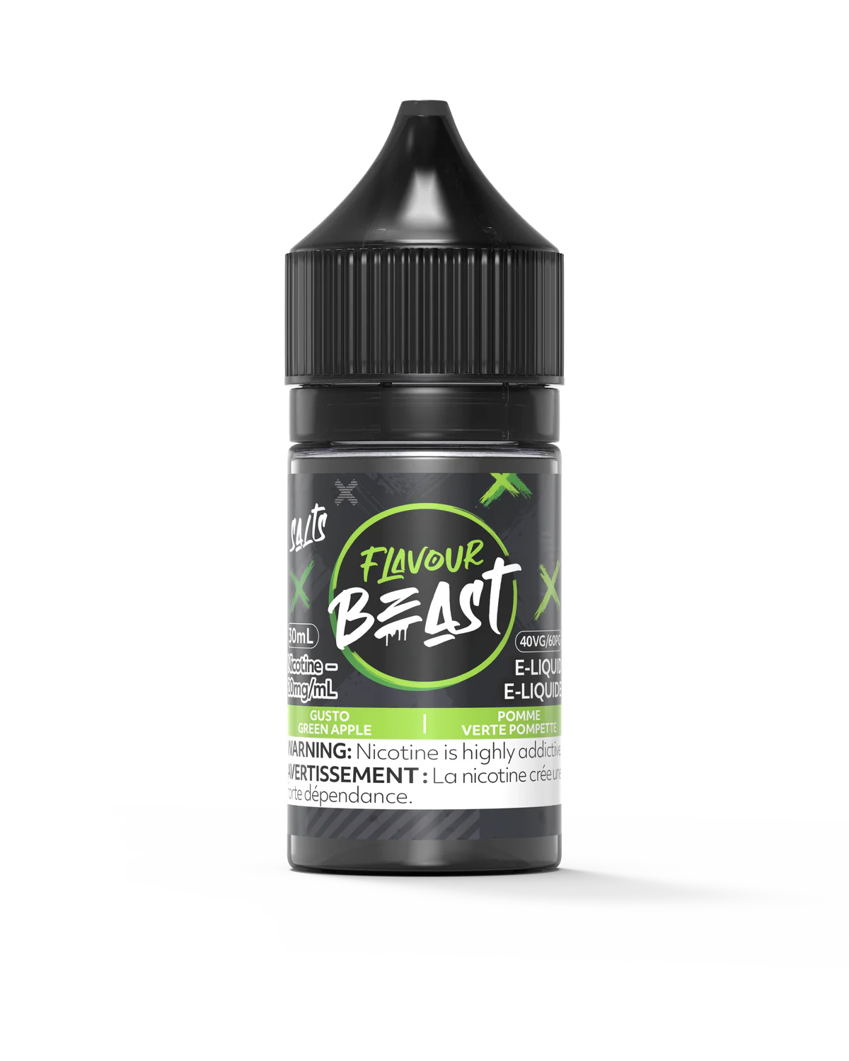 Flavour beast E liquid 20mg 30ml Gusto Green Apple*