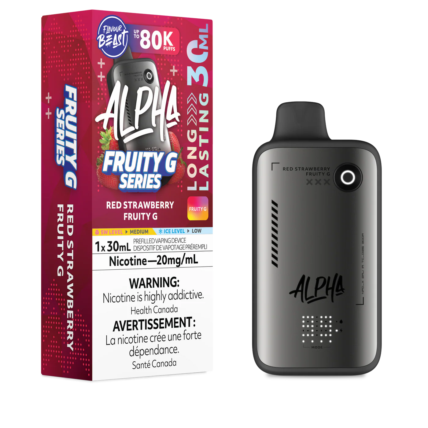 Flavour Beast Fruity G 80k Red Strawberry