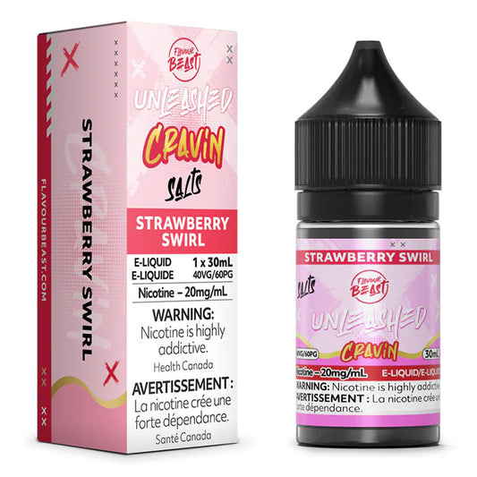 Unleashed Cravin Salts strawberry swirl