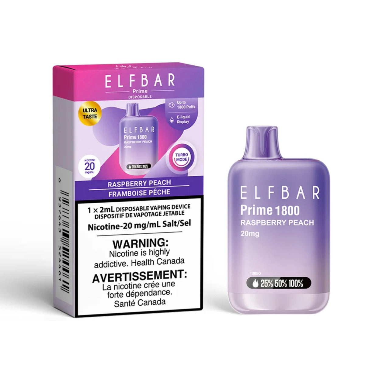 Elfbar Prime 1800 Raspberry Peach*