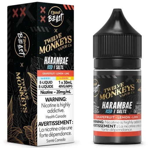 Flavour beast twelve monkeys E liquid 20mg 30ml Harambae