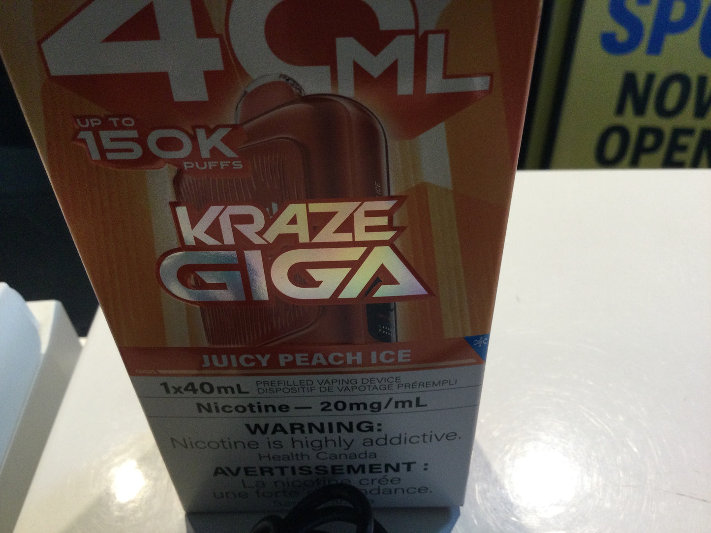 Kraze giga juicy peach ice 150k