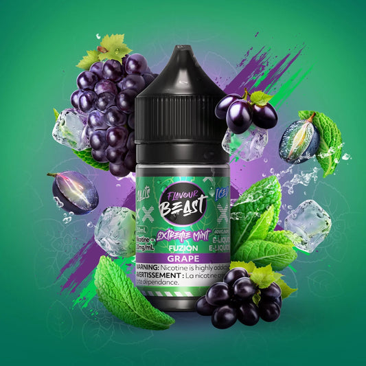 Flavour beast E liquid 20mg 30ml extreme mint fusion grape*