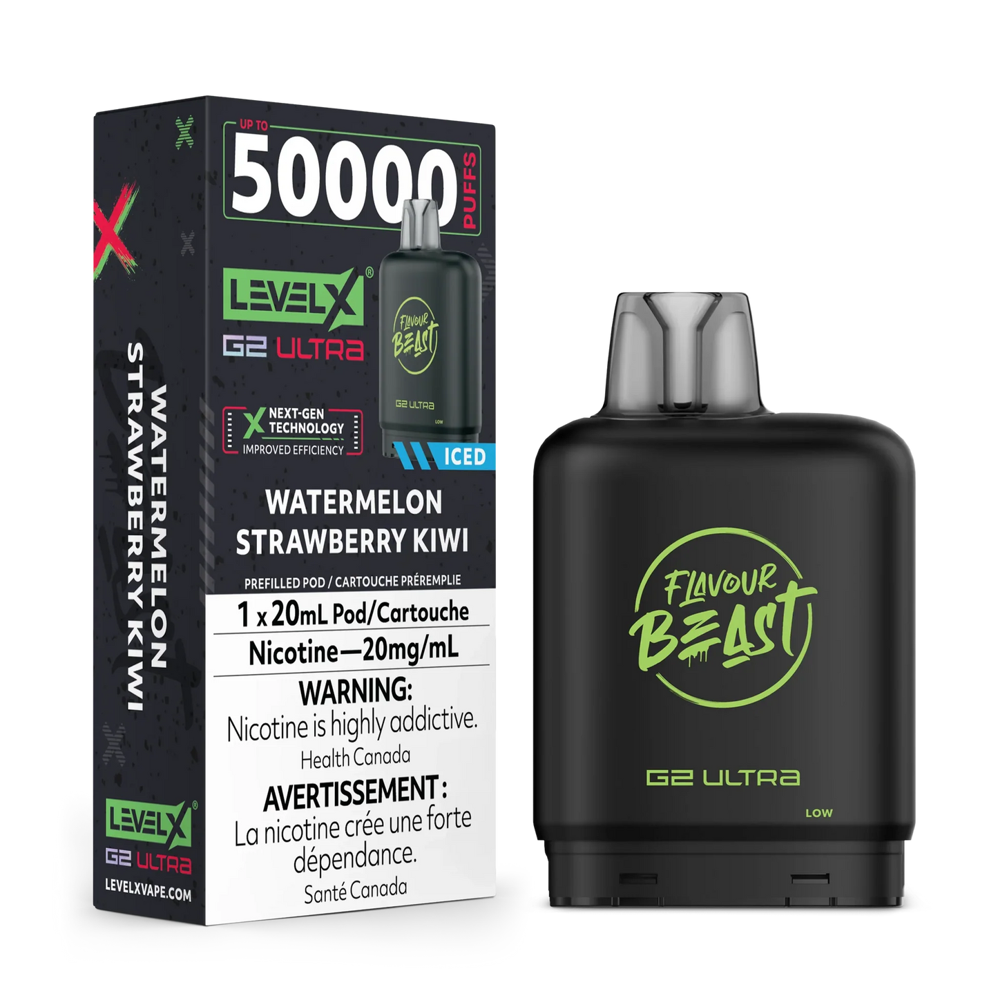 Level X 50k Pods Watermelon Strawberry kiwi*