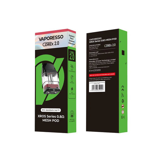 Vaporesso XROS pods (4 pack) 0.8 OHM Corex 3.0 (3ml)