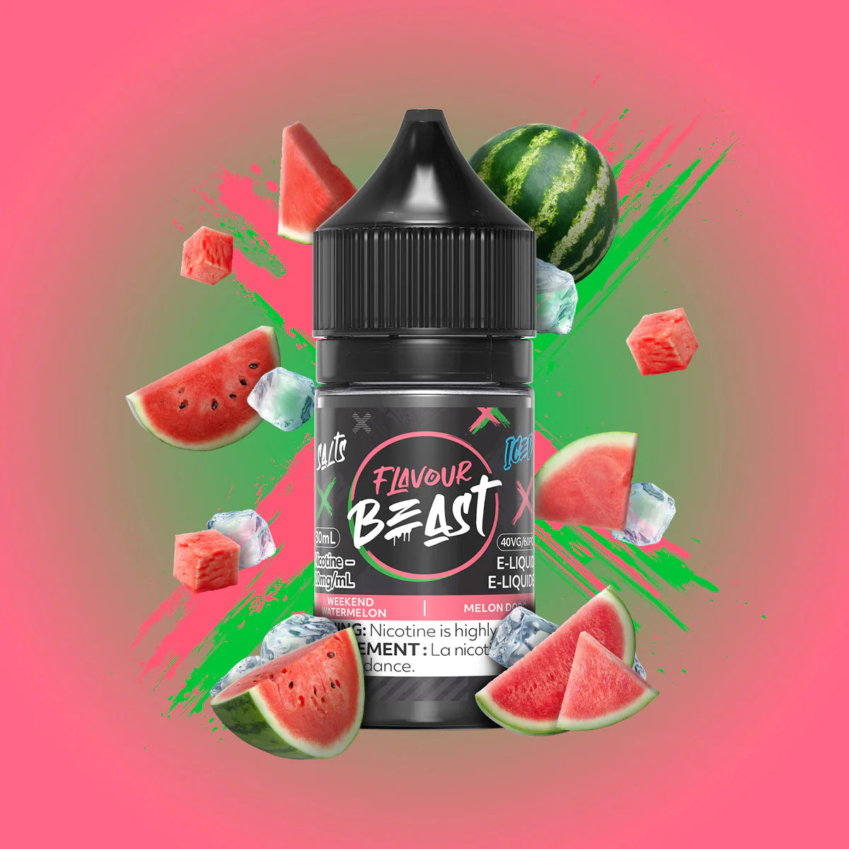 Flavour beast E liquid 20mg 30ml Weekend Watermelon*