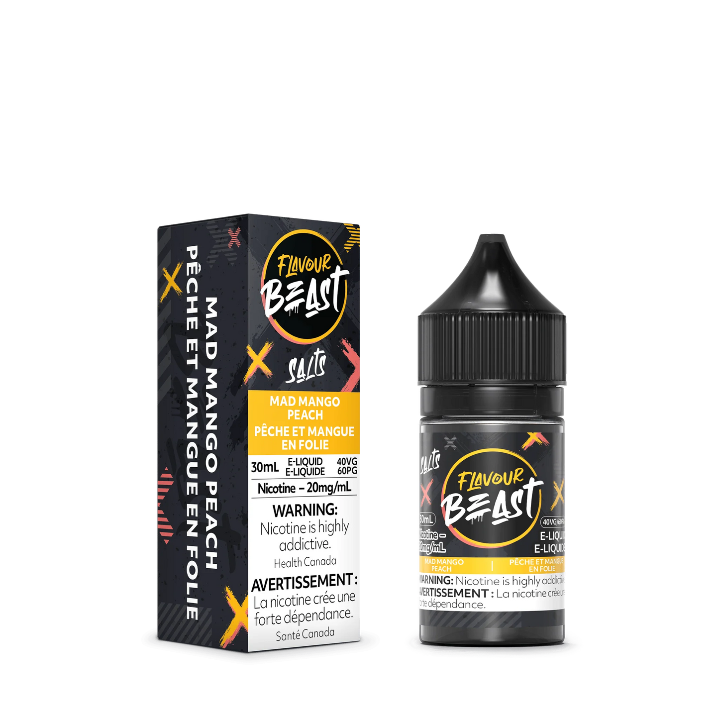 Flavour beast E liquid 20mg 30ml Mad Mango Peach*