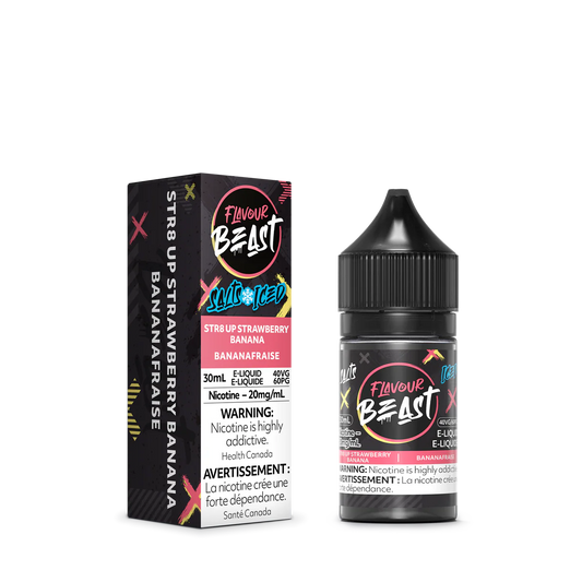 Flavour beast E liquid 20mg 30ml Str8 Strawberry Banana*