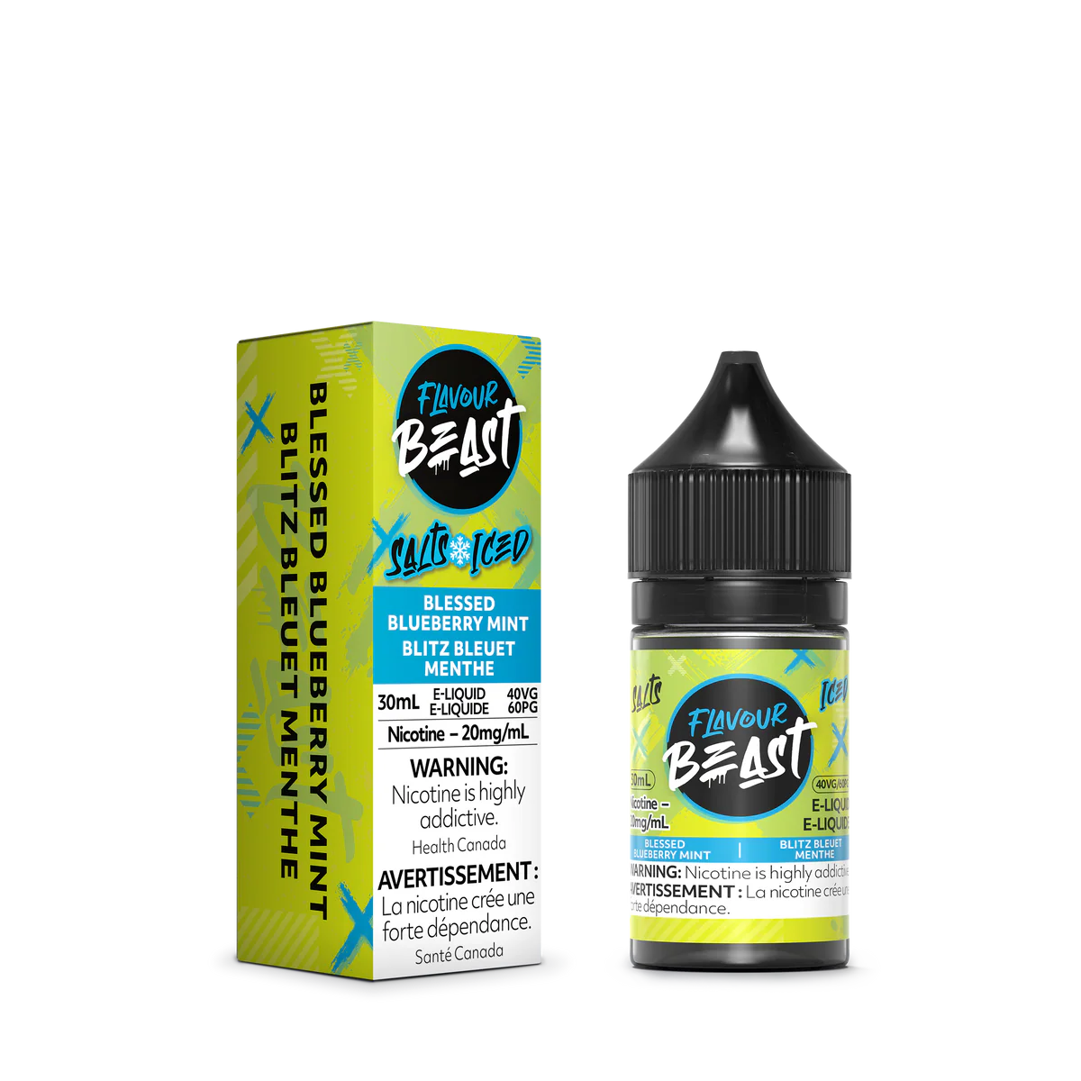 Flavour beast E liquid 20mg 30ml Blessed Blueberry Mint*