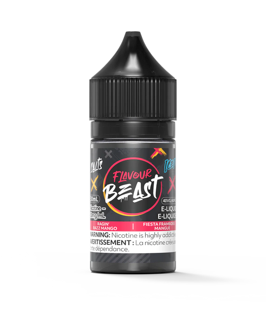 Flavour beast E liquid 10mg 30ml Ragin’ Razz Mango*