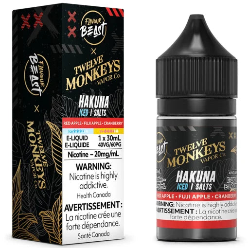 Flavour beast twelve monkeys E liquid 20mg 30ml hakuna