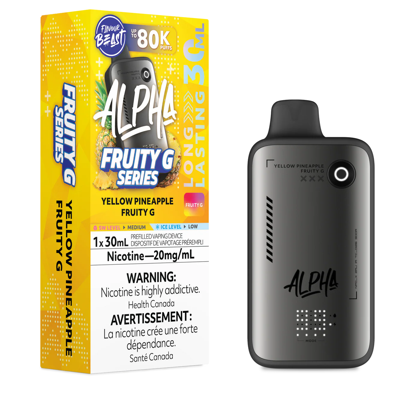 Flavour Beast Fruity G 80k Yellow Pineapple