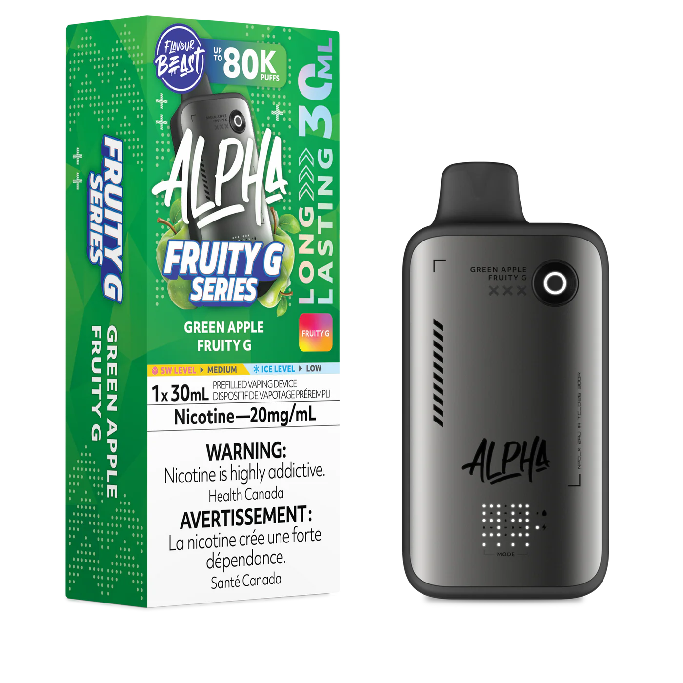 Flavour Beast Fruity G 80k Green Apple